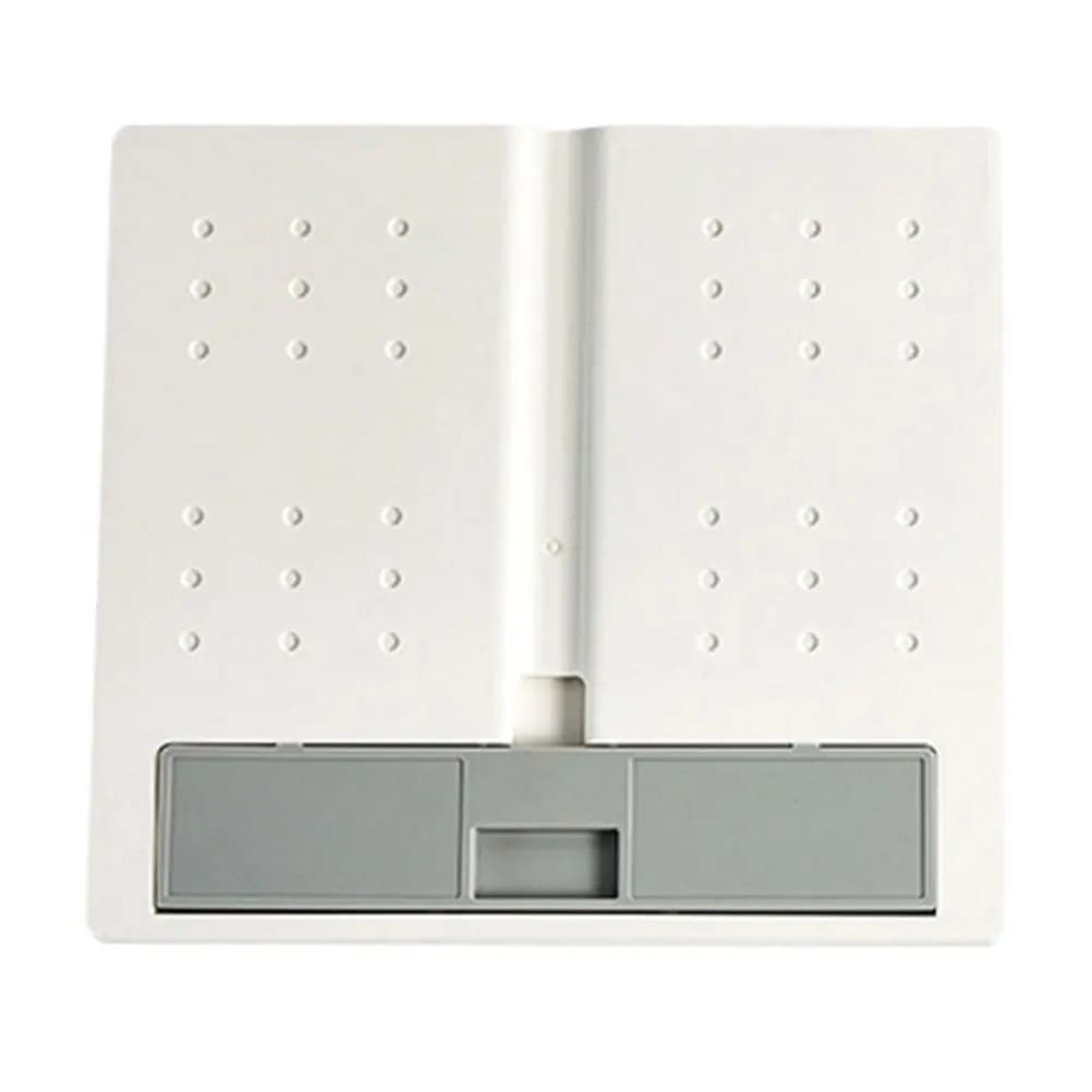 Supporto da Lettura Regolabile Bianco, Porta Libri da Tavolo, Supporto Multi-Angolo per Libri e Laptop, Porta Ricettari