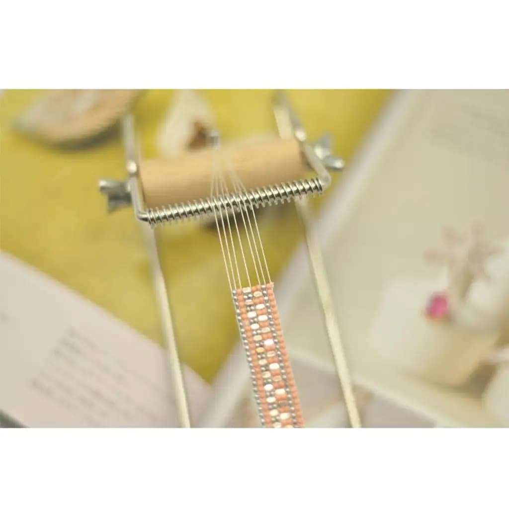 Metal Beading Loom DIY Bracelet Necklace Craft Bead Loom Handmade Knitting