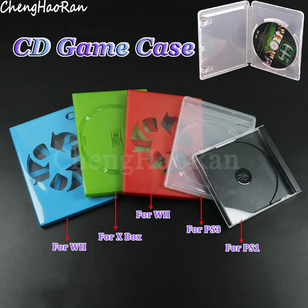 1Pc Custodia protettiva per CD Scatola protettiva per PS1 PS3 Supporto per disco di gioco CD DVD Dischi Scatola di immagazzinaggio Copertura per Xbox Wii Accessori di ricambio