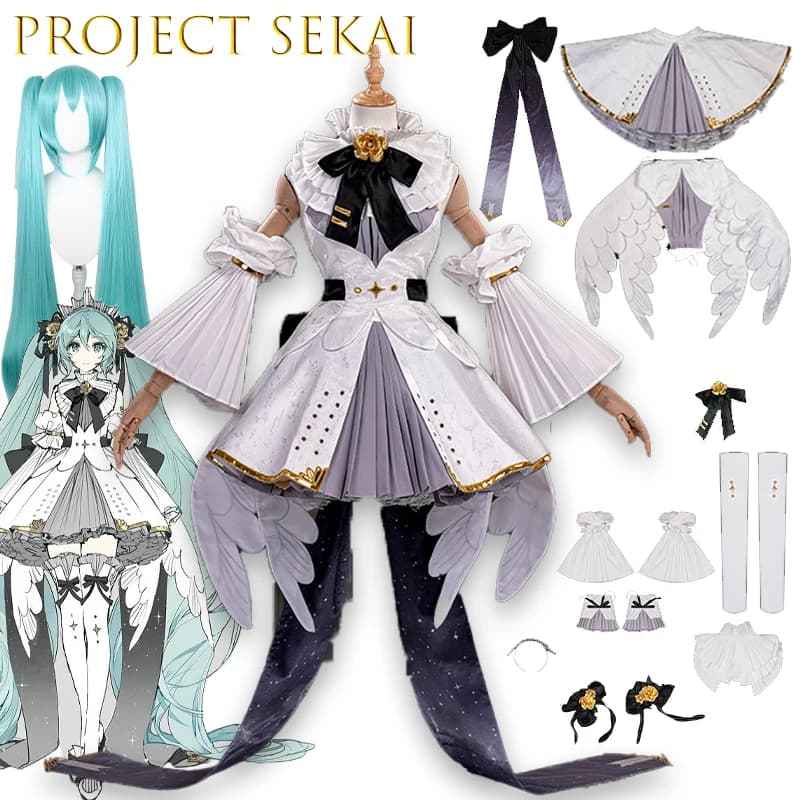 Project Sekai Colorful Cosplay Costume Scene Symphony 10th Anniversary Vocaloid Outfit Character Soul Play Role Wear Green