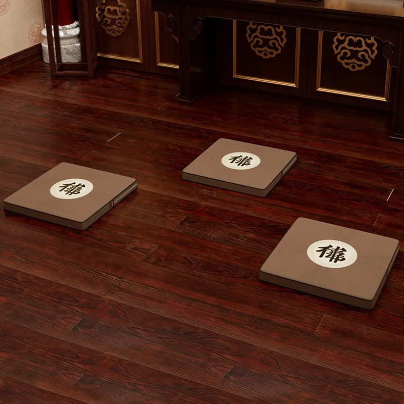 10cm Thick 40cm New Chinese Style Foam Meditation Floor Cushion for Yoga Kneeling Worship Home Floor Seating All Seasons
