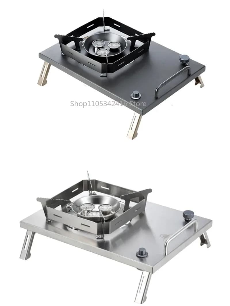 Stainless Steel Foldable Gas Grill, Portable Stove for Home, Camping, Travel and Holidays