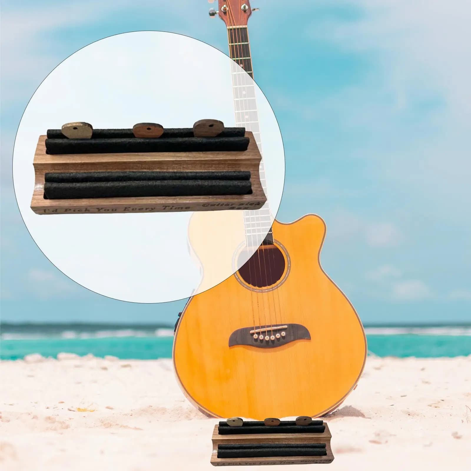 Guitar Pick Storage Holder 2 Tier for Instrument Practice Gift Musician
