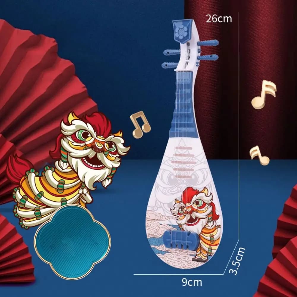 4 Strings Simulation Ukulele Adjustable String Knob Cartoon Animal Small Guitar Durable Classical Musical Instrument