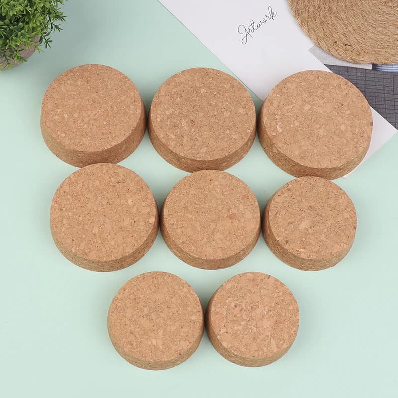 2 Pezzi/Lotto Tappo in Sughero Grande Diametro 74mm-103mm per Bottiglie da Laboratorio, Olio Essenziale, Pudding e Bottiglie di Vetro