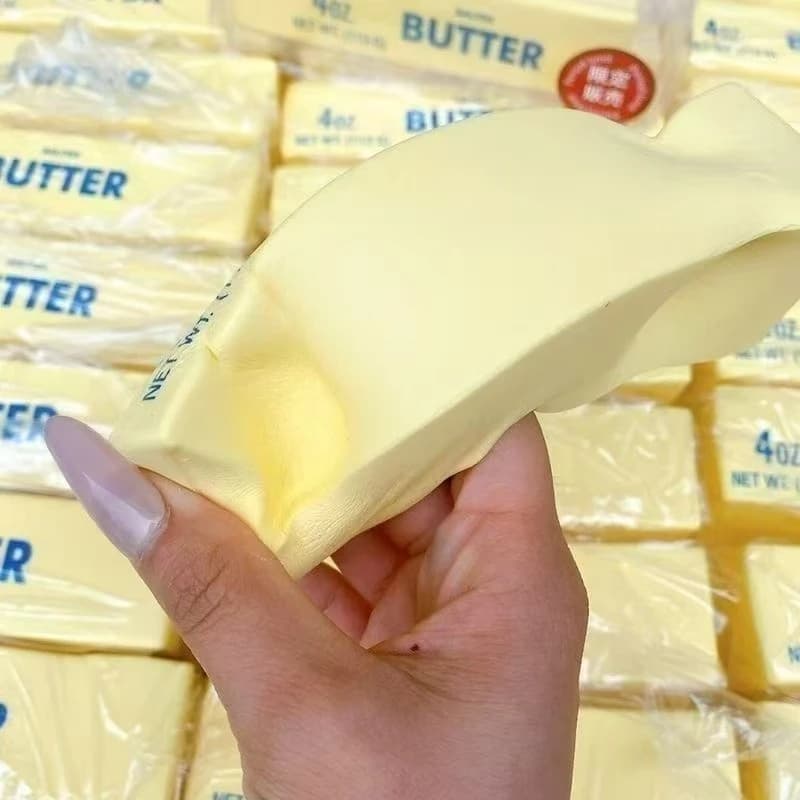 Bastoncino di Burro Morbido Antistress a Lenta Risalita, Giocattolo Elastico a Forma di Formaggio per Bambini, Scherzo Divertente, Regalo di Compleanno