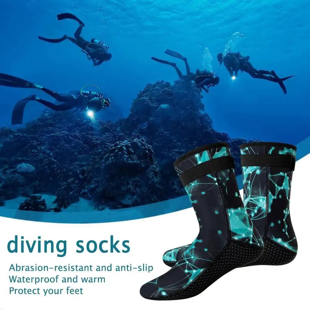 Unisex Warm Socks Winter Swimming Snorkeling Snorkeling Underwater Fishing Neoprene Socks Portable Anti-slip for Men Women