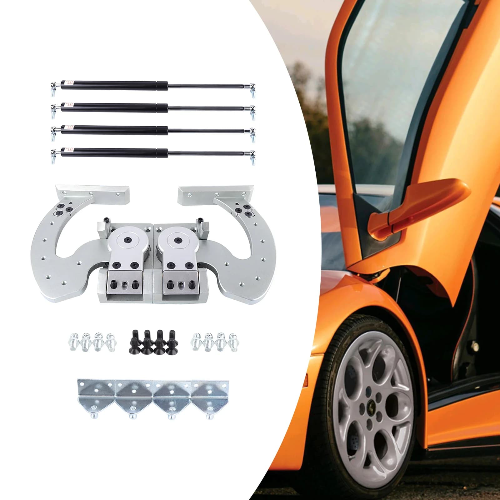 Kit di conversione porta verticale, kit cerniera porta verticale – installazione bullonabile, compatibile con Chevrolet, Nissan, la maggior parte delle auto