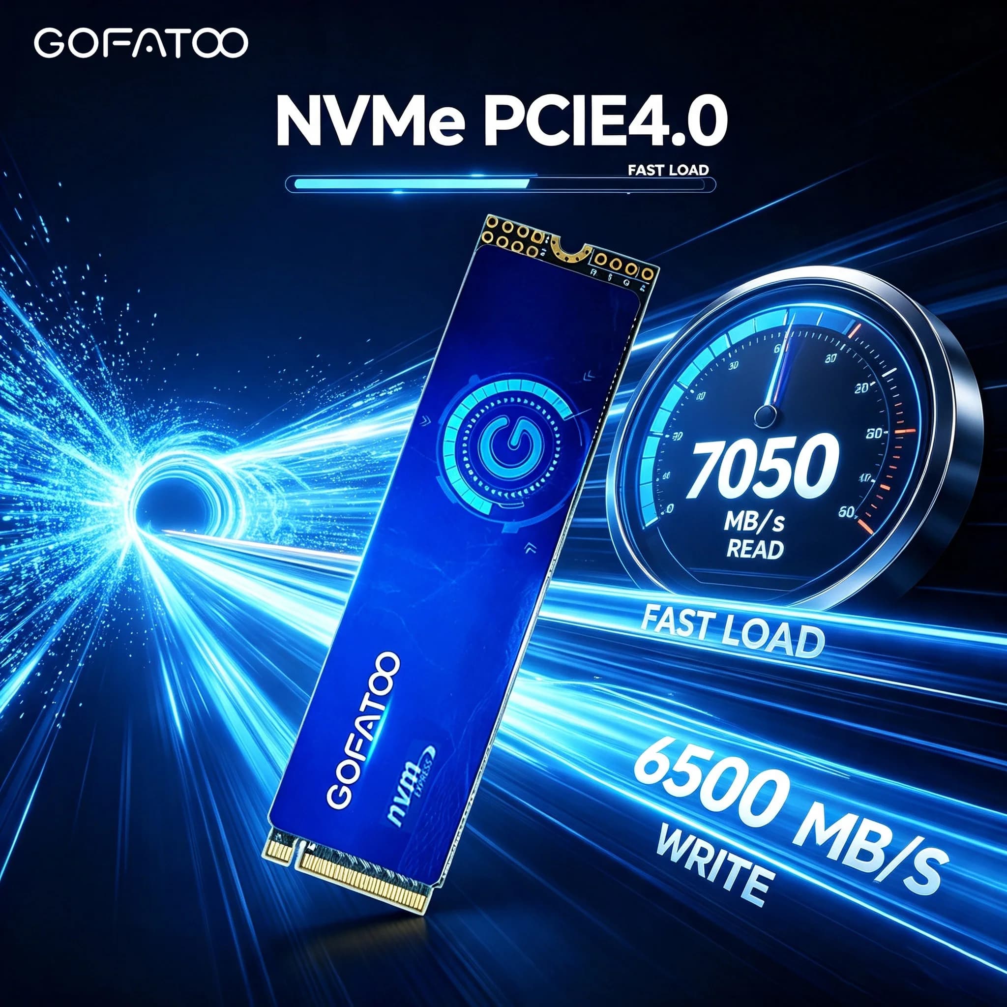 GOFATOO M.2 NVMe PCIe4.0×4 2280 SSD Up to 7000MB/s Solid State Drive 512GB 1TB 2TB For Laptop Desktop PS5 Computer Components