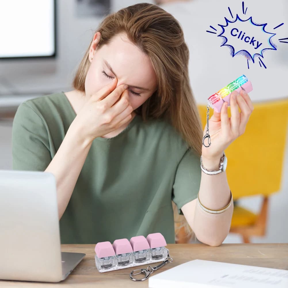 Fai-da-Te Decompressive Keyboard, Tasting Clicker, Antistress Button for Adult Gifts for Time