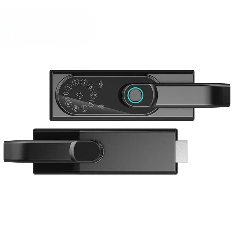 Serratura per porta divisoria intelligente Handaily Maniglia biometrica Smart Lock per impronte digitali con serratura senza chiave