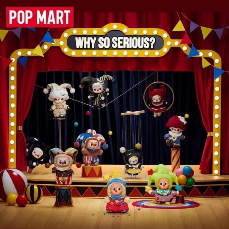 POP MART WHY SO SERIOUS Serie Vinile Peluche Scatola misteriosa Scatola cieca genuina Giocattoli Indovina Borsa Ornamento Figurine Bambole regalo di Halloween