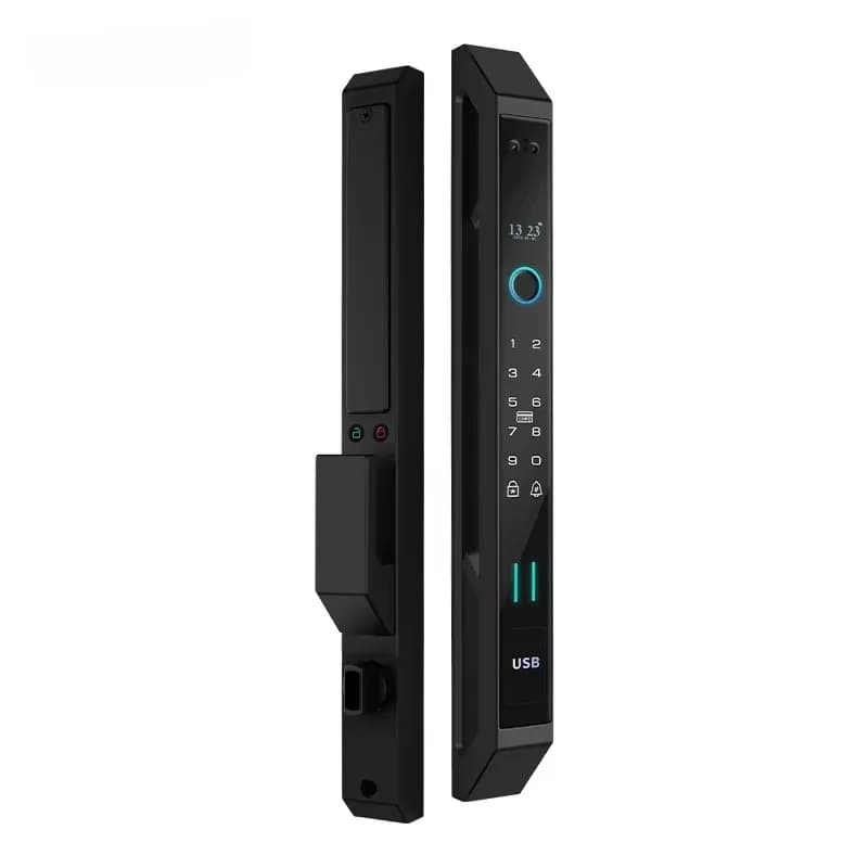 Face Recognition Fingerprint Lock 35MM Narrow Bezel Cell Phone Tu ya Aluminum Door Code Lock Automatic Smart Door Locks