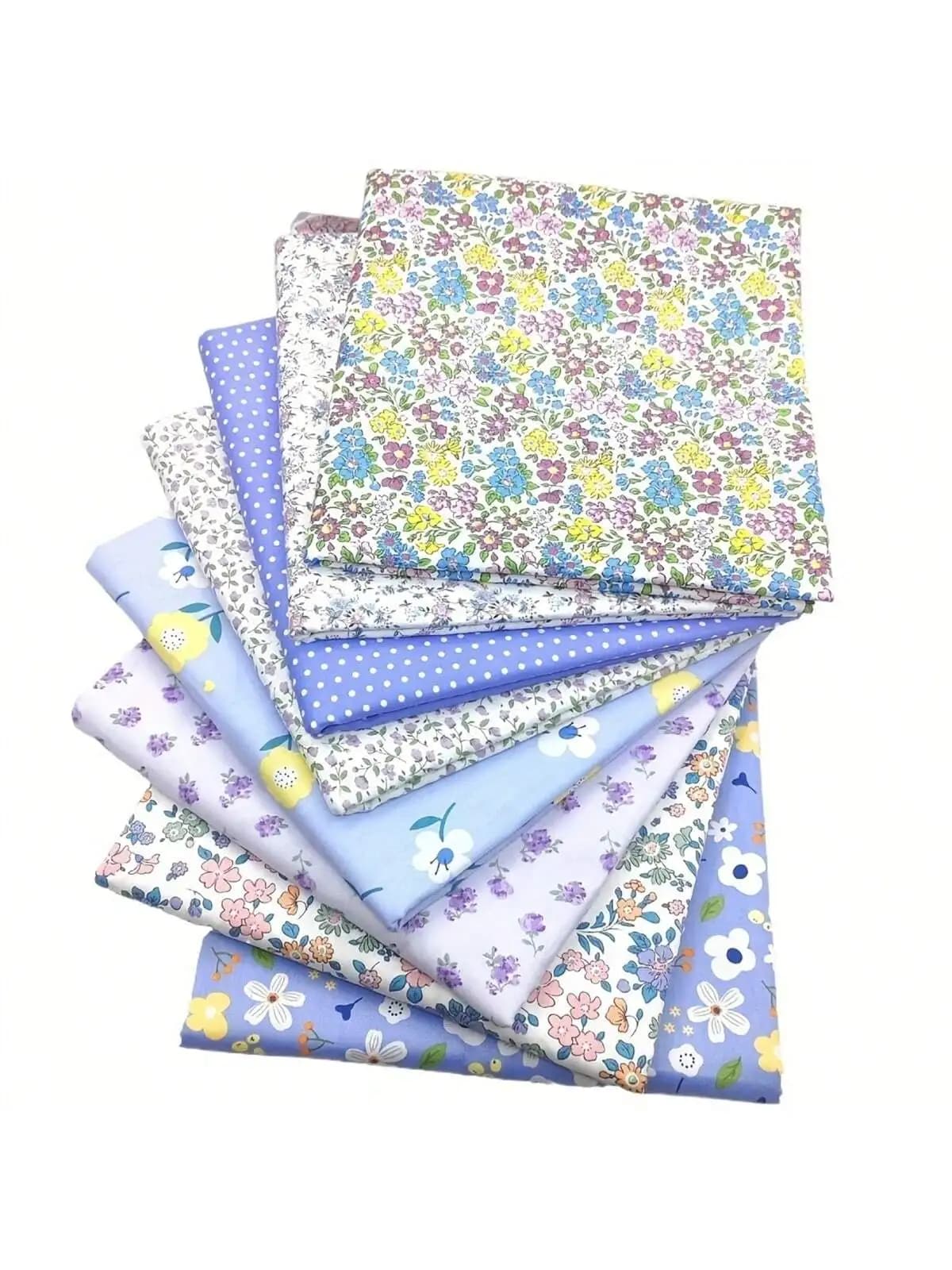 8 pezzi utilizzati per toppe fai-da-te, quilting, cucito, taglio e incollare l'artigianato, set di tessuti fatti a mano