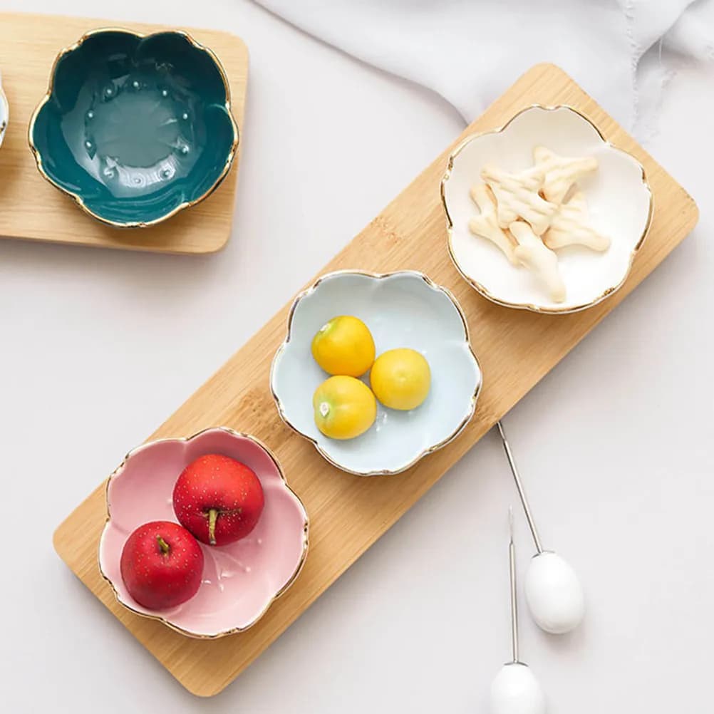 Set di 3 Ciotole in Ceramica per Salsa di Soia, Stile Giapponese, Ciotoline per Condimenti, Set di Piattini per Salsa, Piccole Ciotole per Aceto, Contenitori per Spezie per la Casa