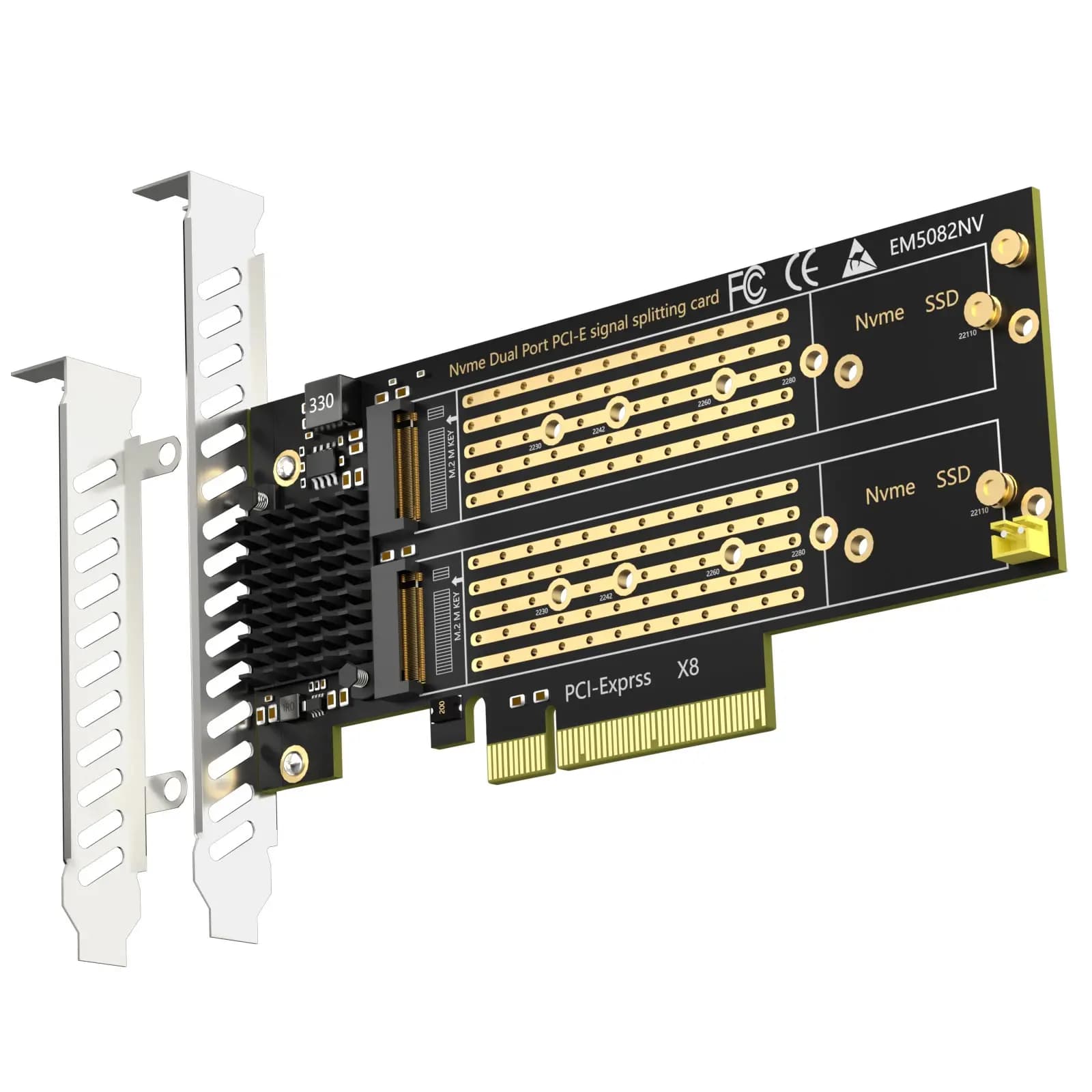 Adattatore PCIe M.2 a 2 slot per 2 SSD M.2 NVMe, software M.2 SSD RAID, nessuna biforcazione PCIe
