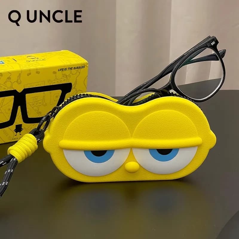 SpongeBob SquarePants Cushion for Animated Cartoon Glasses Protective Case for Portable Sunglasses Organizer Travel Gift for Kids