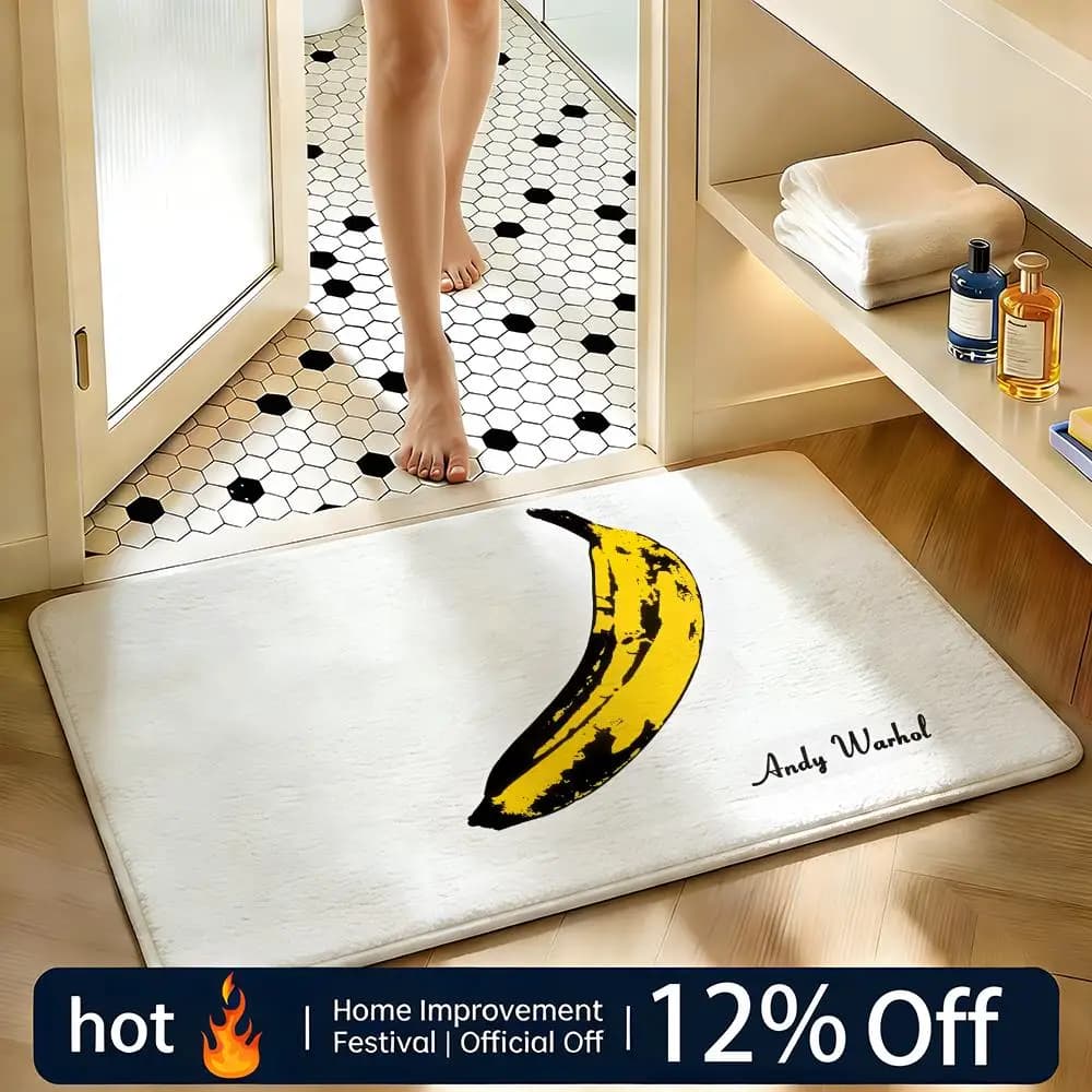 Soft Absorbent Non-Slip Rug Artist Andy Warhol Floor Mat Home Decor Doormat Bedroom Floor Mat Shower Carpet