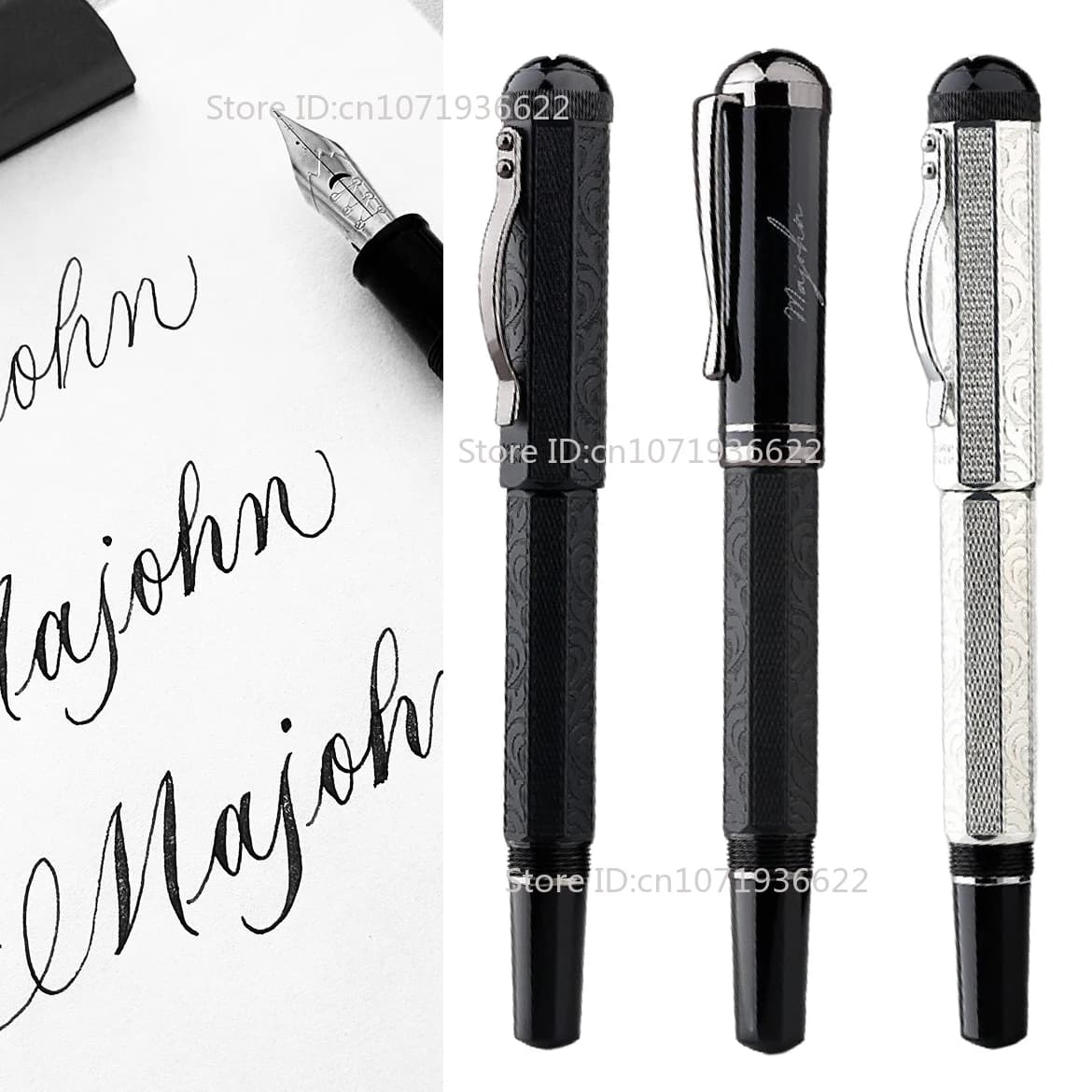 MAJOHN P138 Art Bendable Flex Nib Fountain Pen Soft Elastic Tip Floral Sketch Gothic Round Script Creative Artwork Writing
