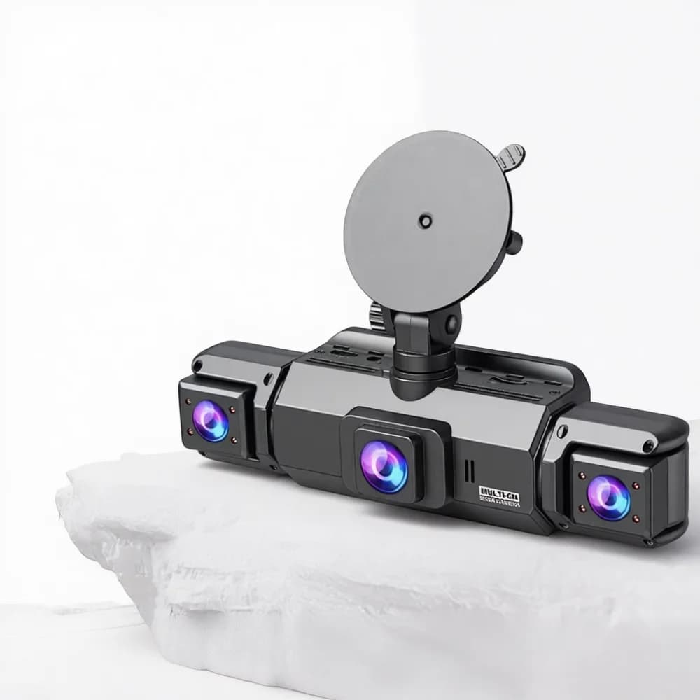Dash Cam 4 Lens 3 Inch IPS Screen Car Video Recorder WiFi 1080P HD Night Vision Loop Recording Backup Rear View Cam