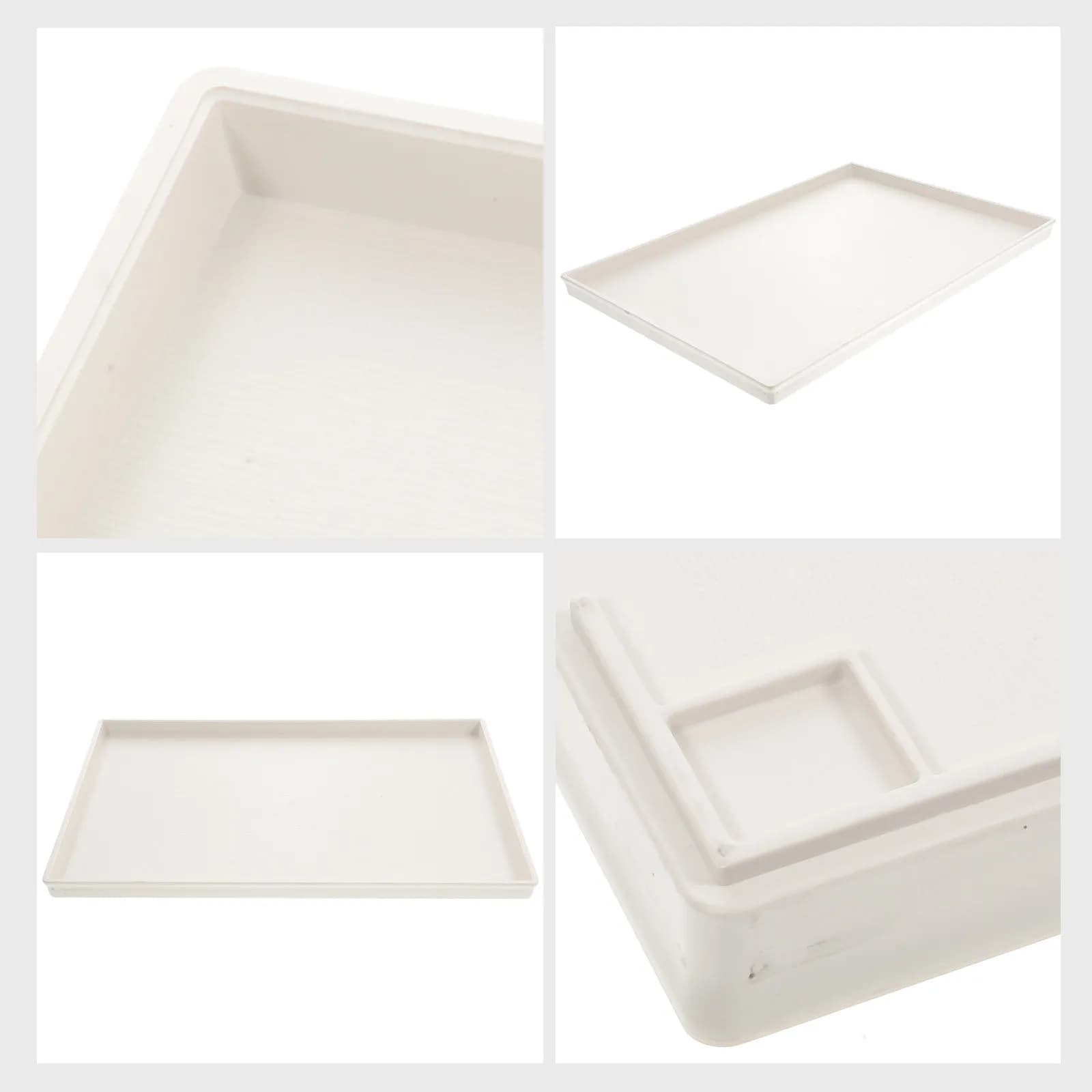 Vassoio portaoggetti in melamina dal design elegante, adatto per frutta secca, stoviglie, ciotole, bacchette, coltelli, forchette e per servire.