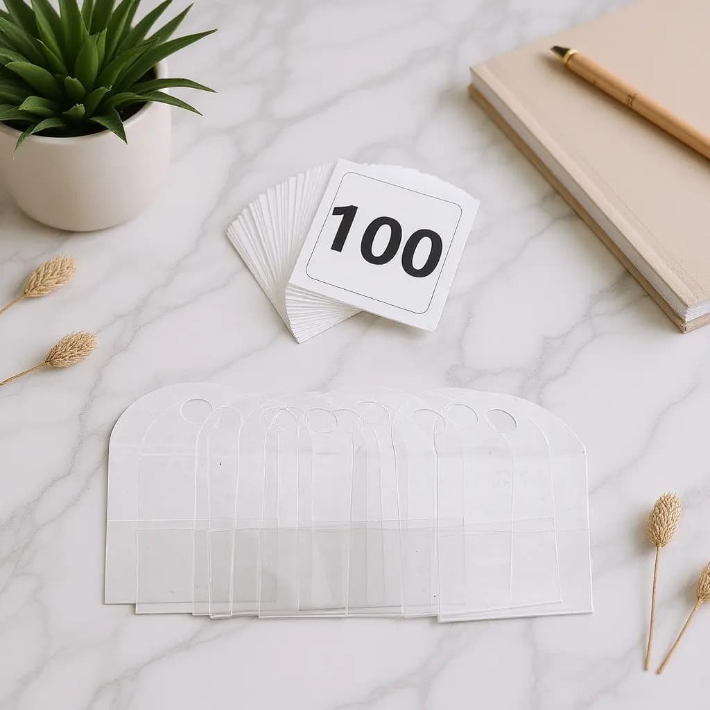 10 Pezzi Etichette Numerate per Abbigliamento, Forniture per Vendita Live, Cartellini Riutilizzabili in Carta e Acrilico per Appendiabiti, Etichette Numerate per Organizzazione di Espositori per Vestiti