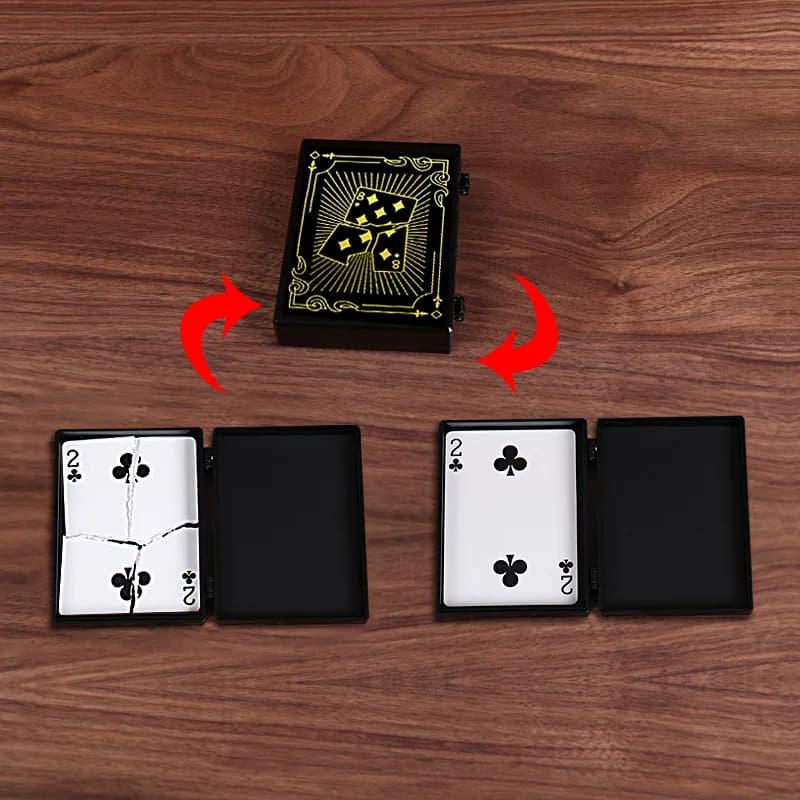 Magic Tricks Deluxe Miracle Card Case: Ripristino Carte Danneggiate - Magia da Vicino, Illusioni Stradali, Gimmicks, Mentalismo, Accessori