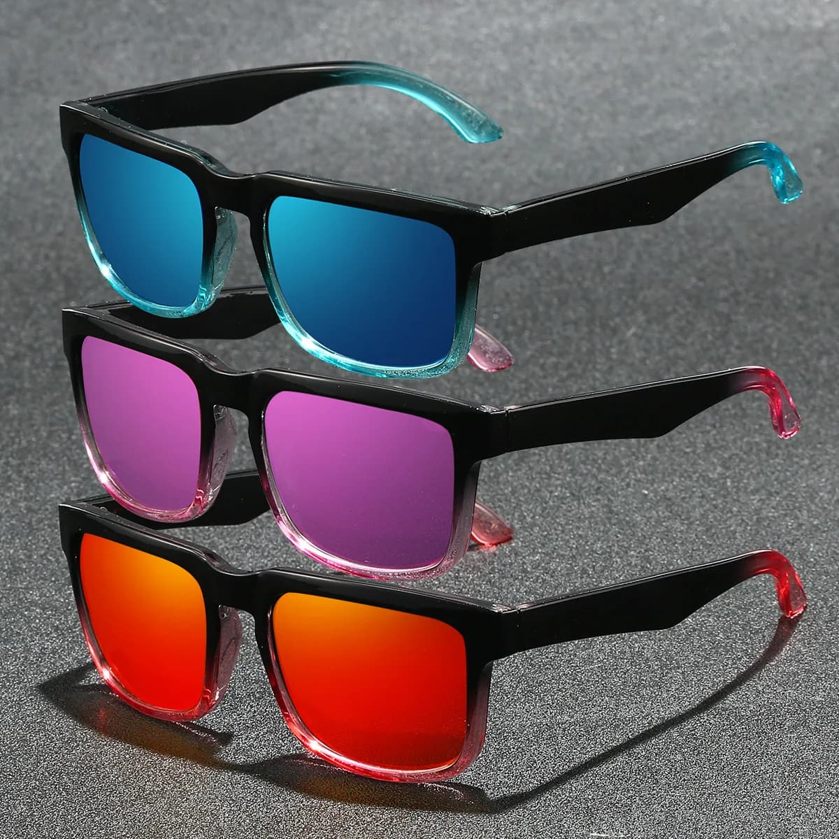 Nuovi occhiali da sole alla moda con montatura quadrata, di tendenza europea e americana, versatili per la guida, con protezione UV, occhiali da sole protettivi per uomo e donna.