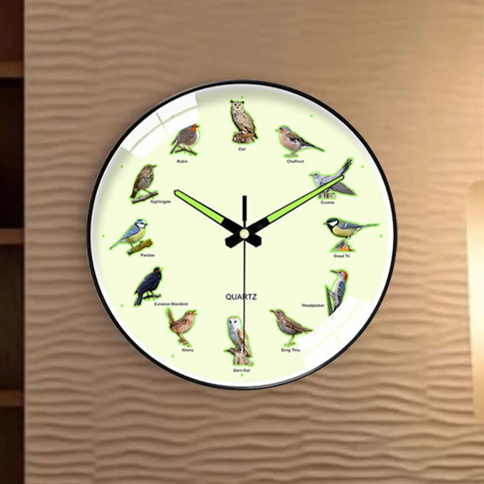 Kitchen Wall Clock Round Modern Decorative Animal Art Easy To Read Animal Clock For Living Room Offices Classroom Dorm RV Garage