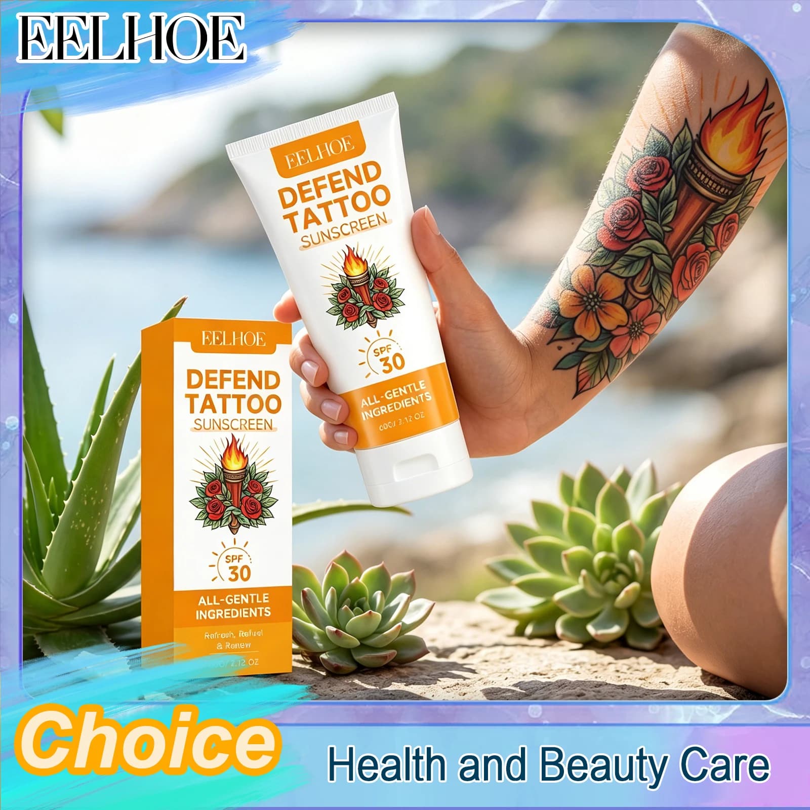 Tattoo Cream Sunscreen Spf30 Lasting Preserve Color Soothing Paste Moisturize Brighten Summer Uv Protection Sunblock Tattoo Care