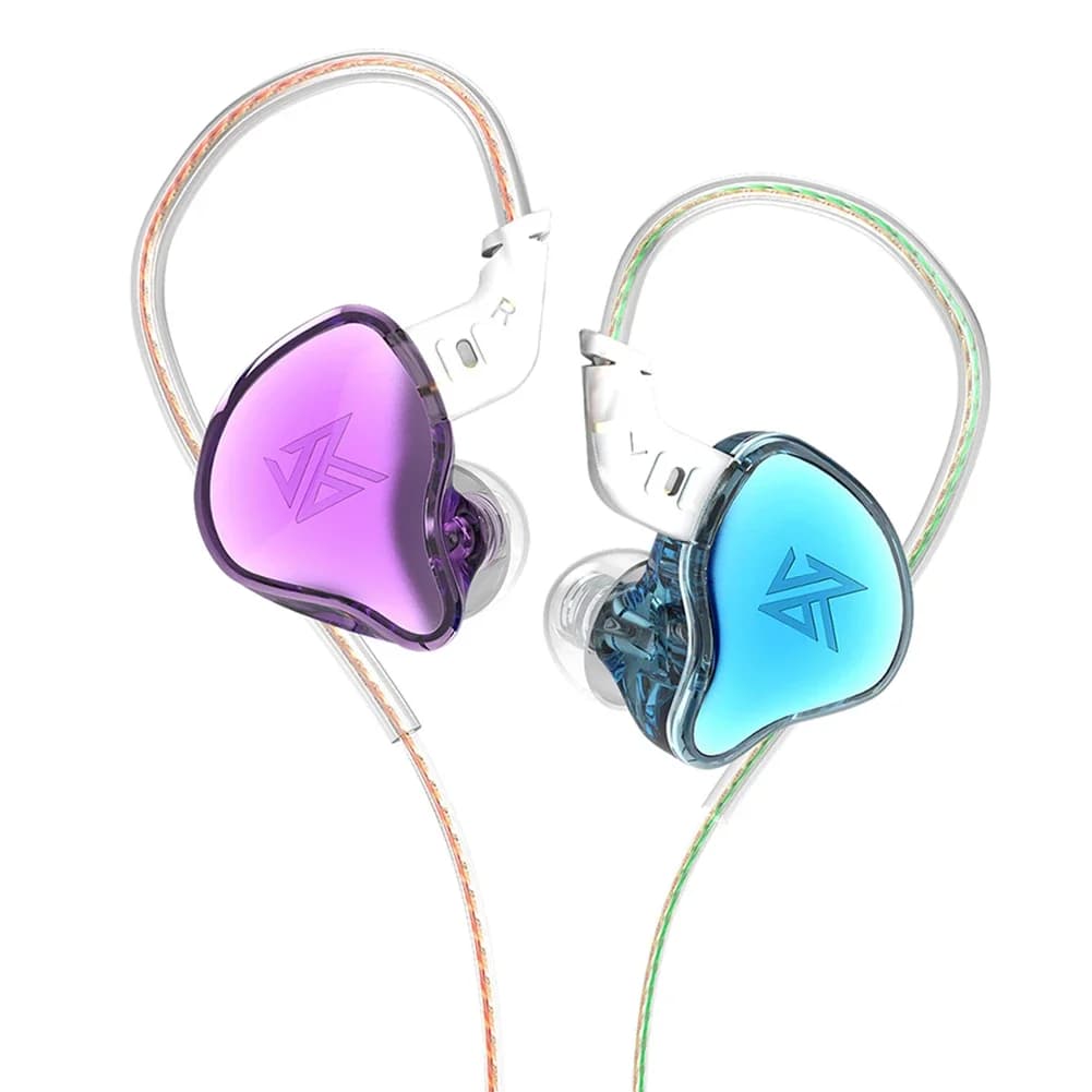 Auricolari KZ EDC da 3,5 mm con microfono Cuffie intrauricolari cablate con cancellazione del rumore HiFi Sport Musica Monitor da gioco Auricolari Cuffie