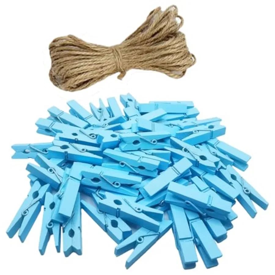 100pcs Wooden, Mini Clothespins for Photos, Small Clothes Pins for Photos, for Dry Laundry On Clothesline, Bag Clips, Crafts, P