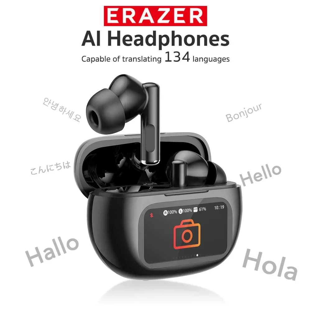 ERAZER XP12 Auricolari Bluetooth V6.0 OWS Sport Cuffie senza fili Traduttore AI Auricolari Cuffie Ganci Microfono Auricolare aperto