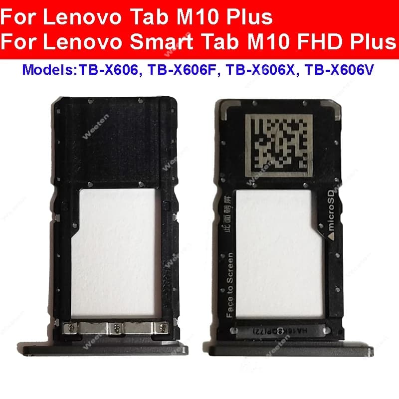 Vassoio della scheda SIM per Lenovo Smart Tab M10 FHD Plus M10Plus TB-X606 X606F X606X X606V Supporto della scheda SIM Slot per scheda SIM Adattatore per lettore