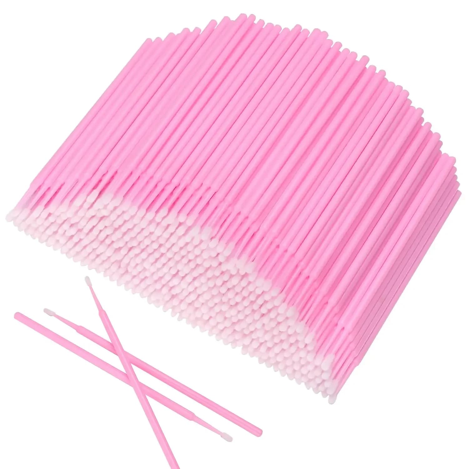 100 pezzi Micro applicatori monouso Pennello per estensione ciglia Applicatori individuali Pennello per mascara per trucco, pulizia e comp