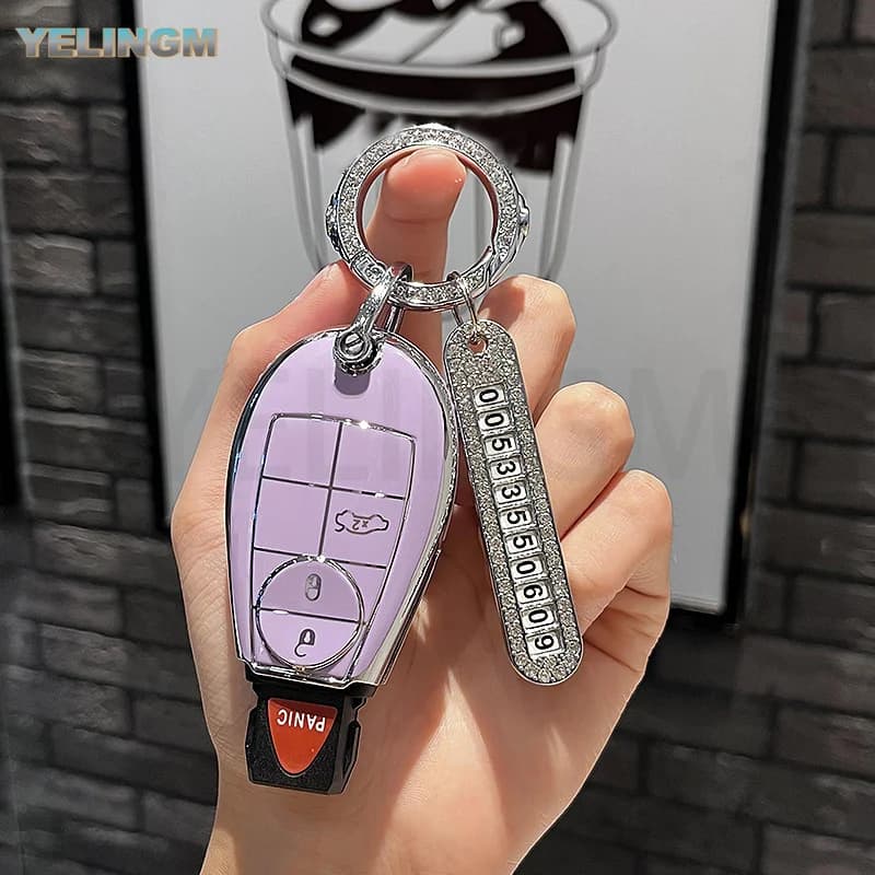 3 Buttons Shell Fob Grand Caravan Challenger Charger Journey Ram 1500 Jeep Grand Cherokee Soft TPU Car Key Case Cover