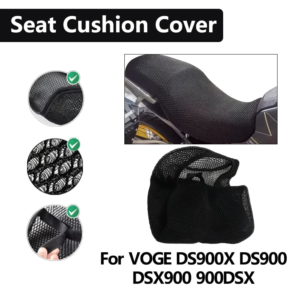 For VOGE DS900X DS900 900DS 900 DSX: Elastic 3D Network Cover Breathable Heat Resistant for Motorcycle