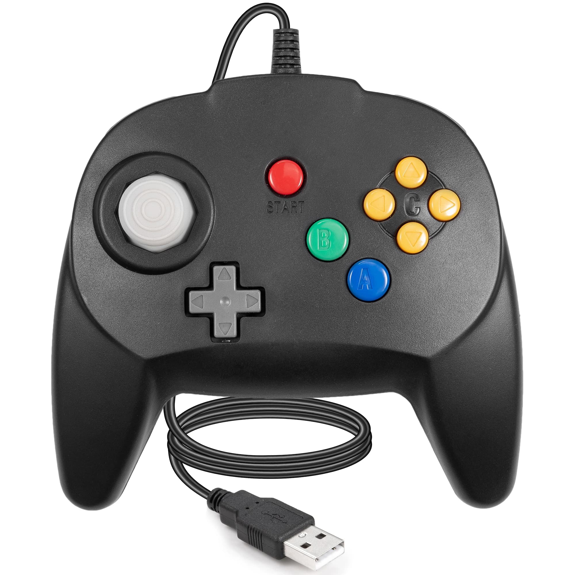 [USB version] Mini Controller for Classic Games N64, Joystick Wired for Windows PC, Mac, Raspberry Pi, Linux