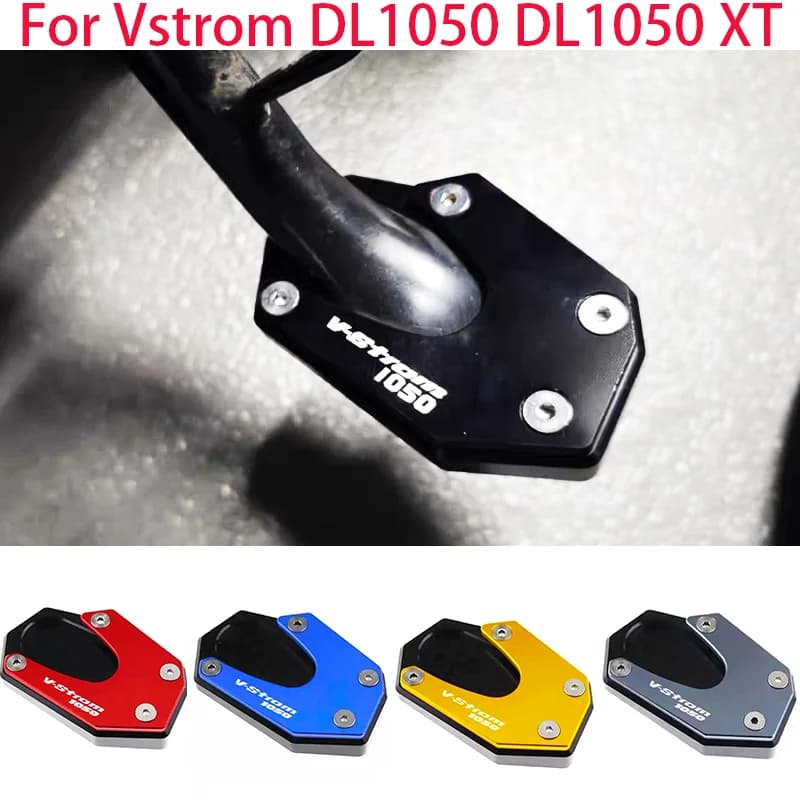 For SUZUKI Vstrom DL1050 XT DL1050 DL1050XT 2019 2020 2021 2022 Motorcycle CNC Kickstand Enlarger Side Stand Extension Plate Pad