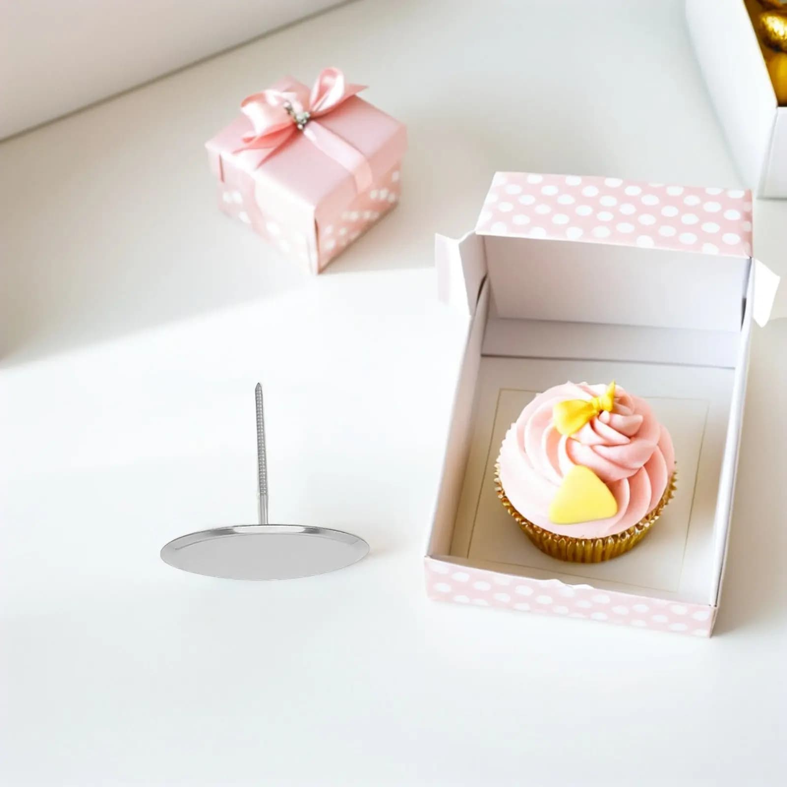 Set Professionale di 12 Pezzi in Acciaio Inox per Decorazione Torte, Strumenti per Fiori in Pasta di Zucchero e Cupcake