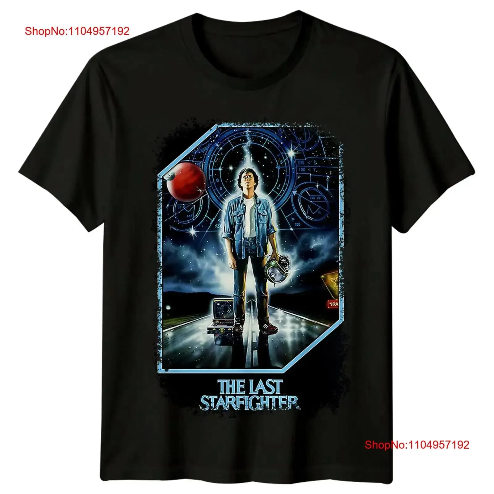 The Last Starfighter 1984 T-shirt ispirata al poster del film Retro anni '80 vintage lavato Comodo grafico unisex leggermente