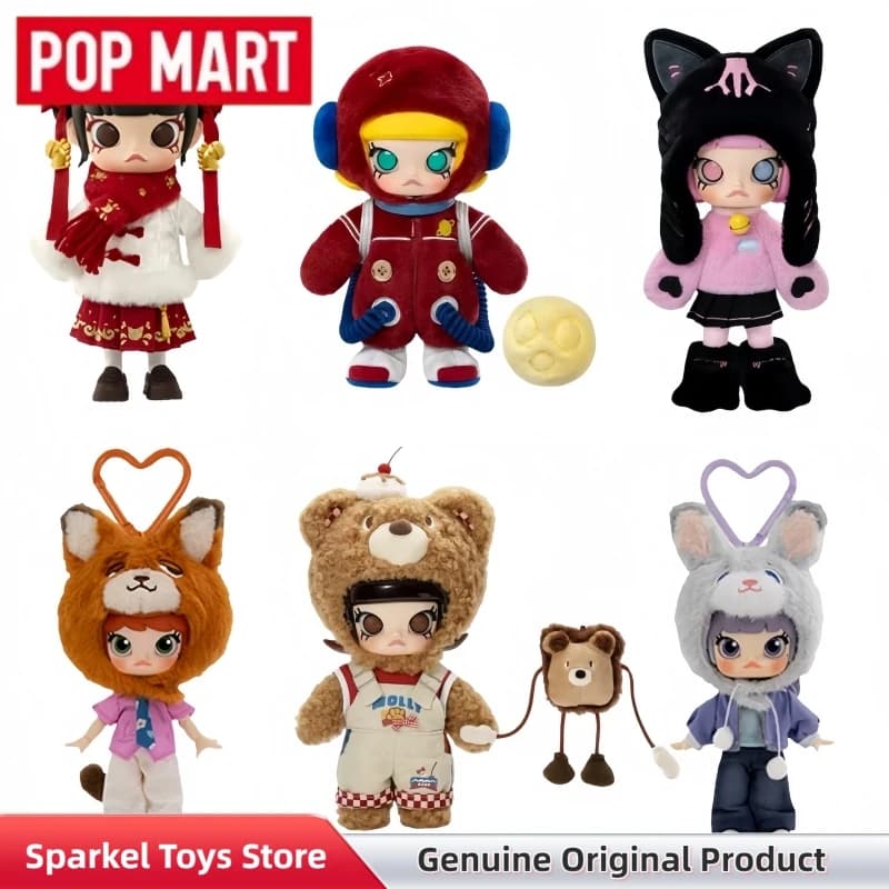 POPMART Molly Galloping Wealth 1/8 Action Figure Molly Peluche Bjd Doll Blind Box Modellino da Collezione da Scrivania Giocattoli Statuetta Regalo di Capodanno