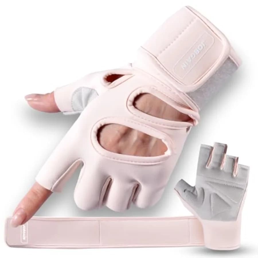 Workout Gloves for Men and Women, Gym Weight Lifting Padded Gloves with Wrist Wrap Support, Full Palm Protection and Extra Grip