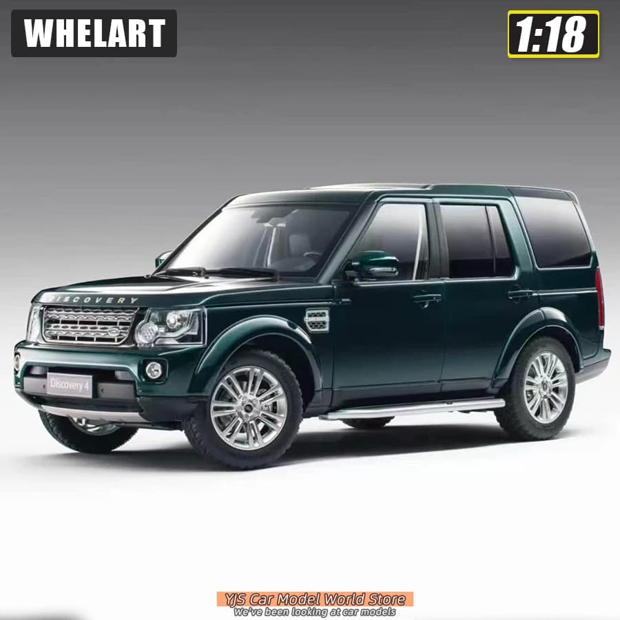 WHELART 1/18 2014 Land Rover Discovery 4 diecast Model Black Green Metal car model Static decoration Holiday gift collection