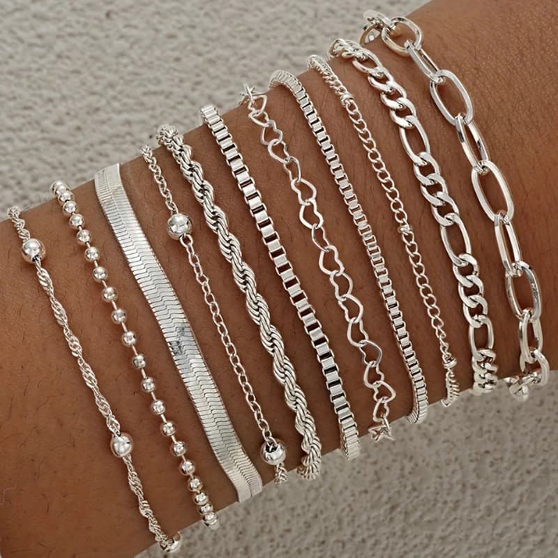 European and American versatile crystal ring bracelet fashion zircon finger chain adjustable exquisite jewelry