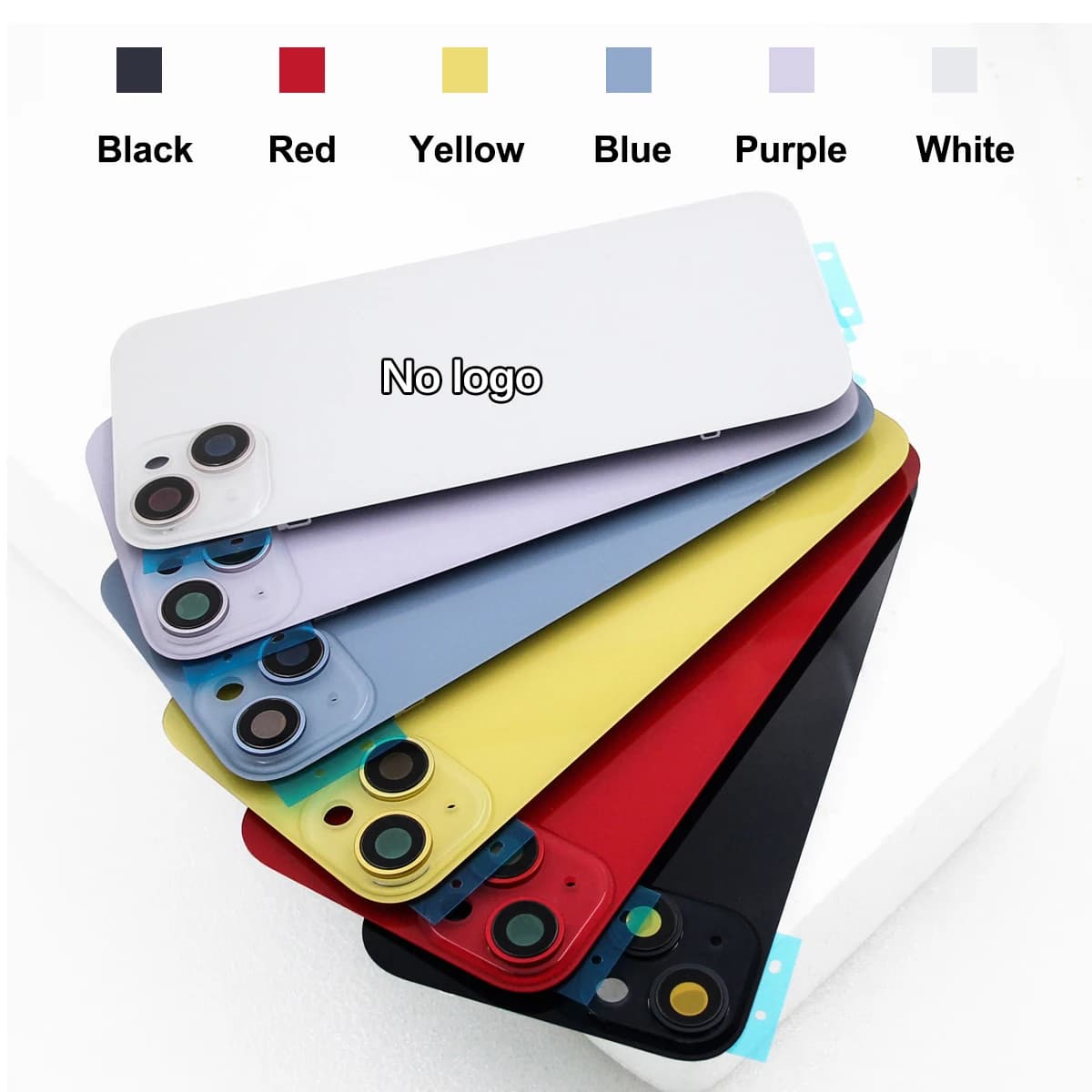 For iPhone 14 Back Glass Panel Battery Cover Replacement Parts Rear Housing with Camera Lens for iPhone 14 Plus