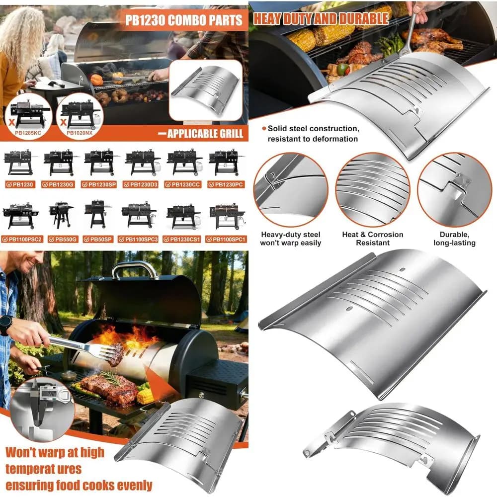 Kit per Barbecue a Gas e Griglia Combo: Coperchio di Ricambio e Piastra Inferiore per Vari Modelli