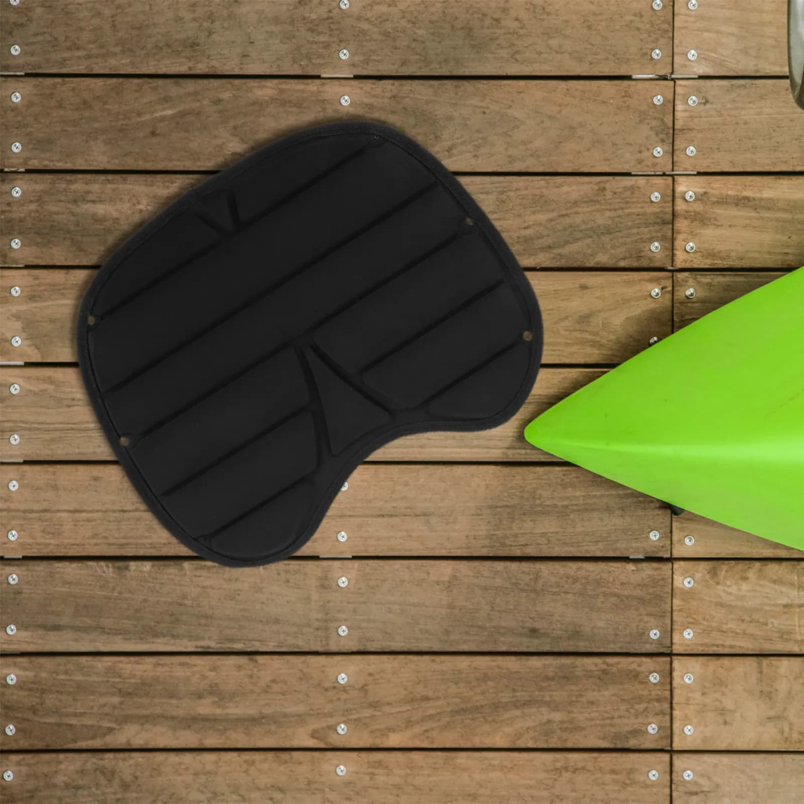 Cuscino per Sedile Kayak Nero con Nastro Biadesivo, Leggero ed Ergonomico, Imbottito e Confortevole per Kayak, Canoa e Barca da Pesca