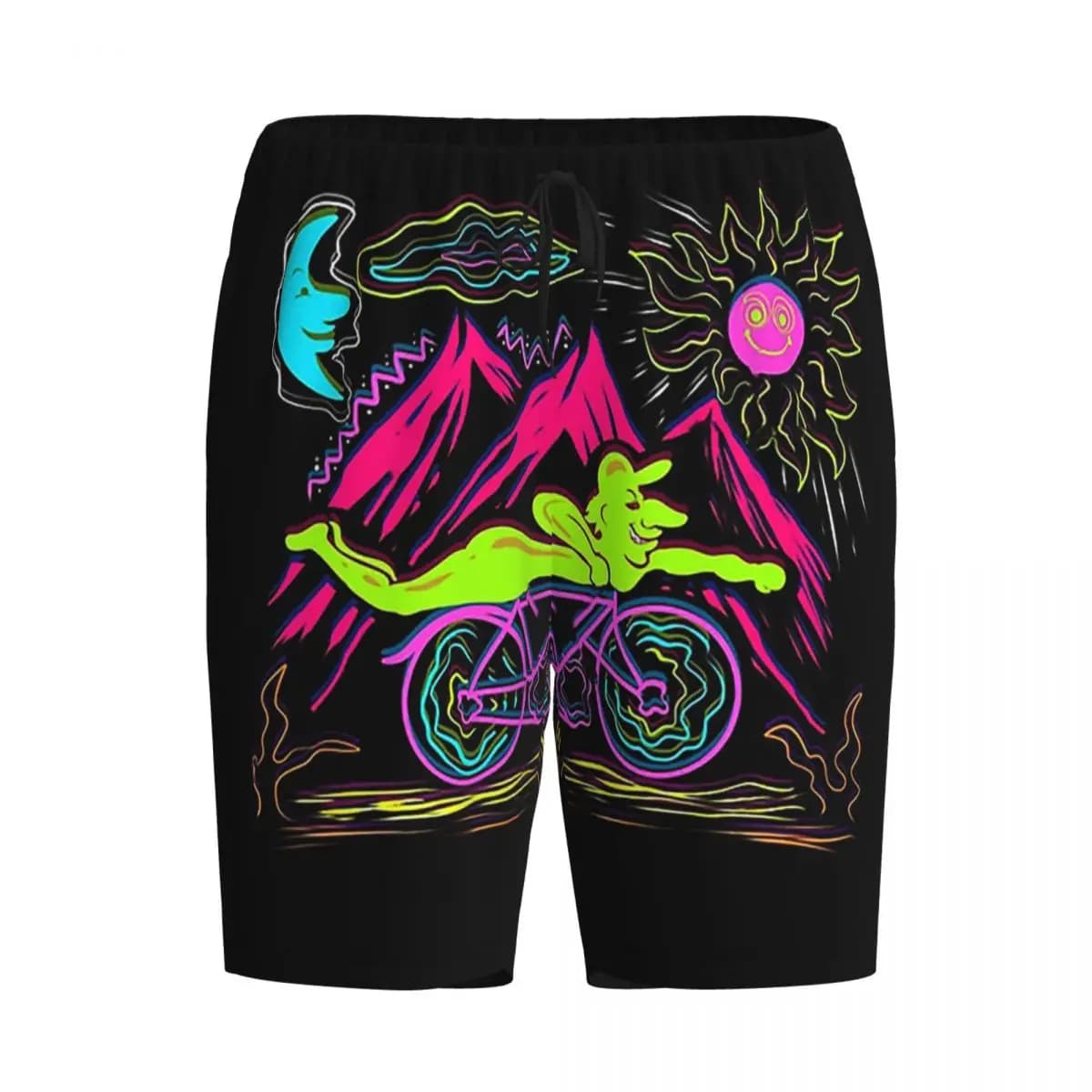 Custom Bicycle Day 1943 LSD Acid Hofmann Trip Hallucinogen Shorts Sleeping Pants Men Pajama Pants Lounge Sleep Sleepwear Bottoms