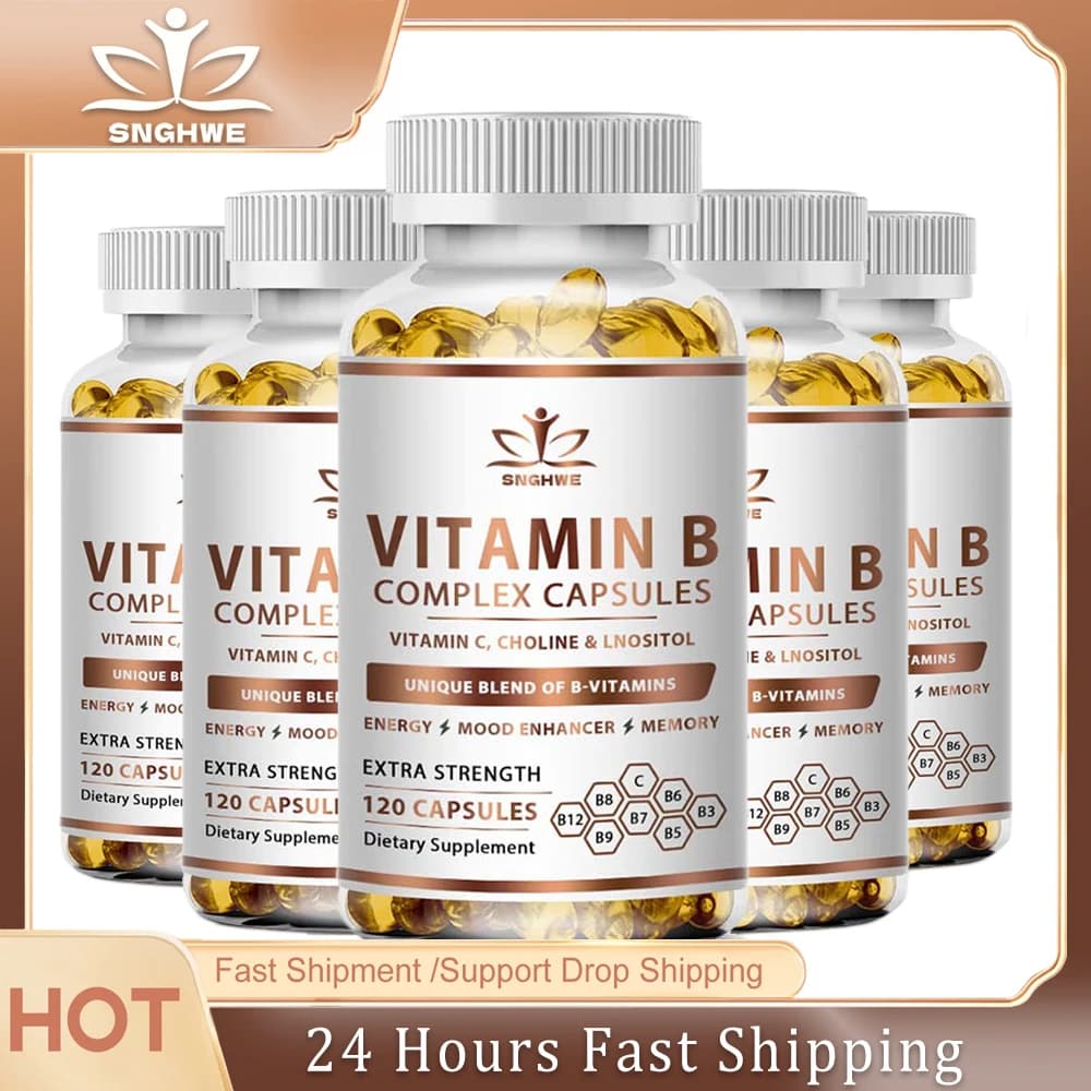 Vitamin B Efficient with Vitamin C, B1, B2, B3, B5, B6, B12, Biotin - Natural Energy Complex